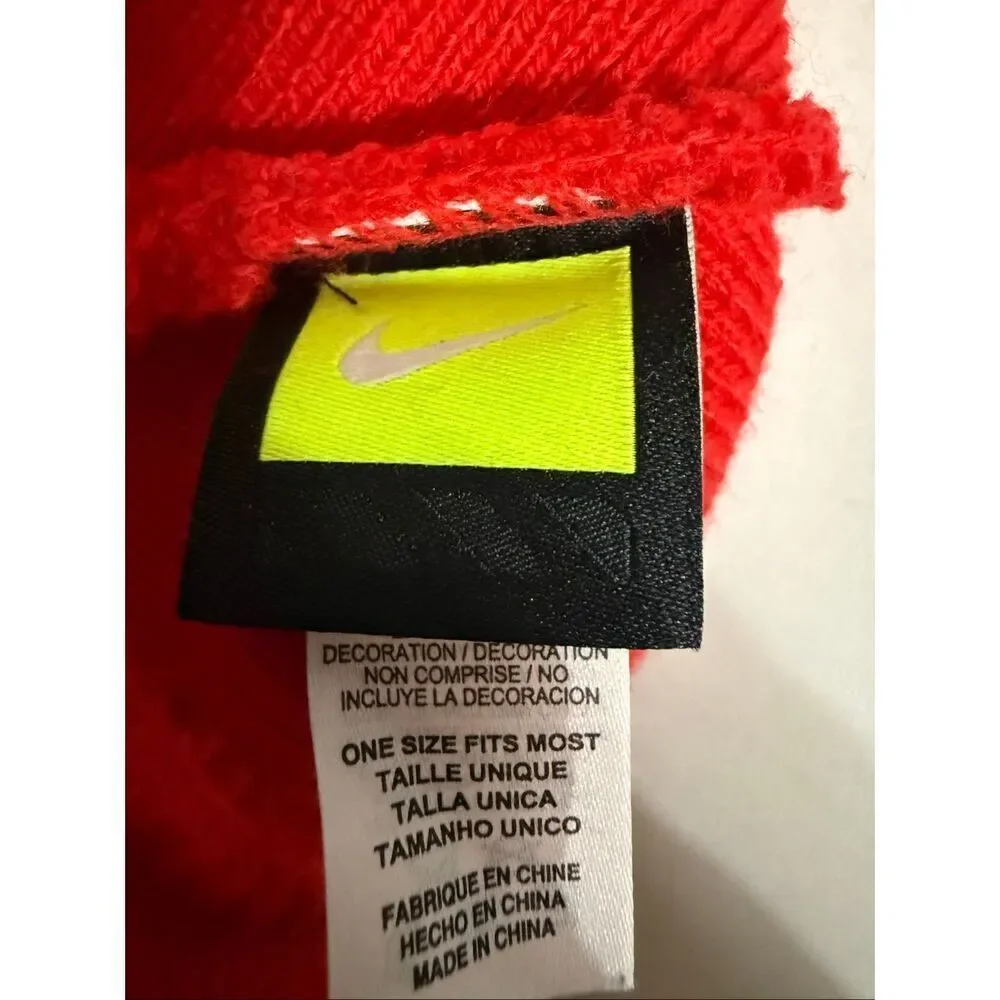 Nike Unisex Team Sideline Delaware State University Hornets Beanie Hat Red OS